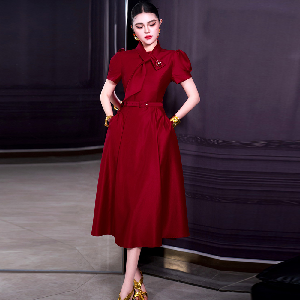 Women'S Red Formal Wear - Новое женское платье ZJYT: тренд 2026