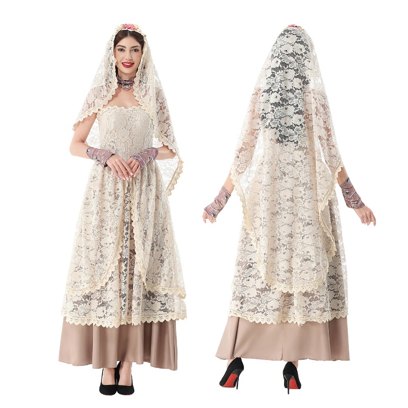 Lace Dress - Женское винтажное кружевное платье макси с