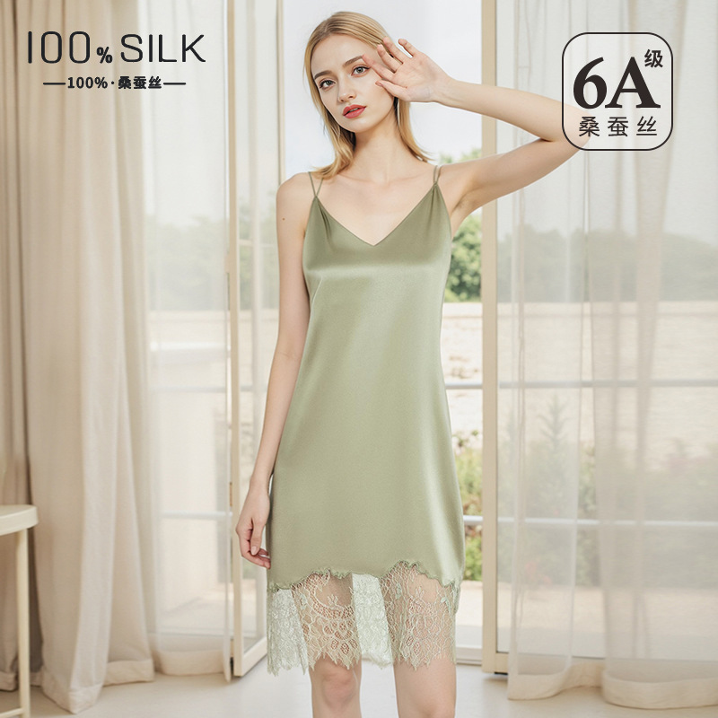 Lace Dress - Шелковое платье-комбинация из тутового шелка плотностью